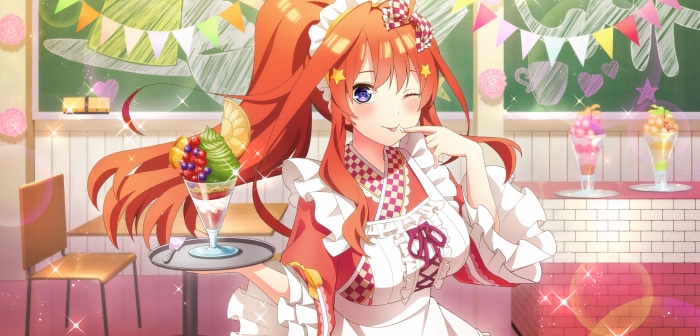Itsuki Nakano serving a parfait