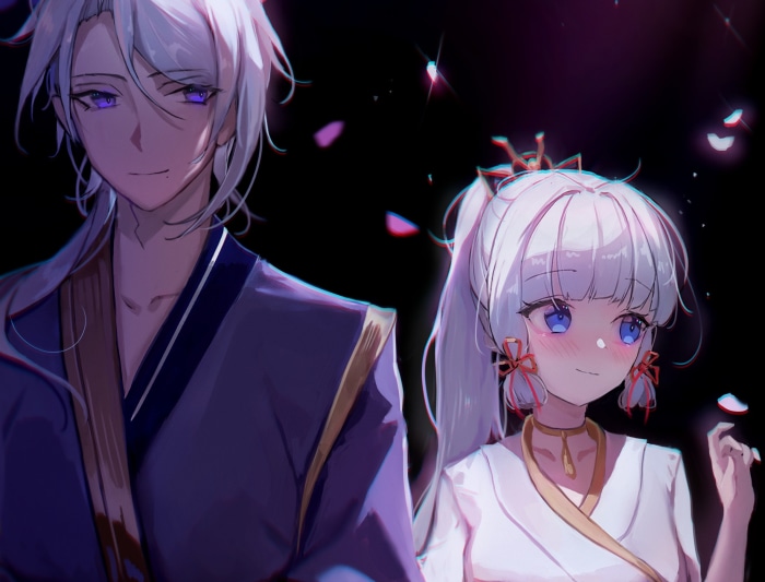 Kamisato Ayaka and Kamisato Ayato from Genshin Impact