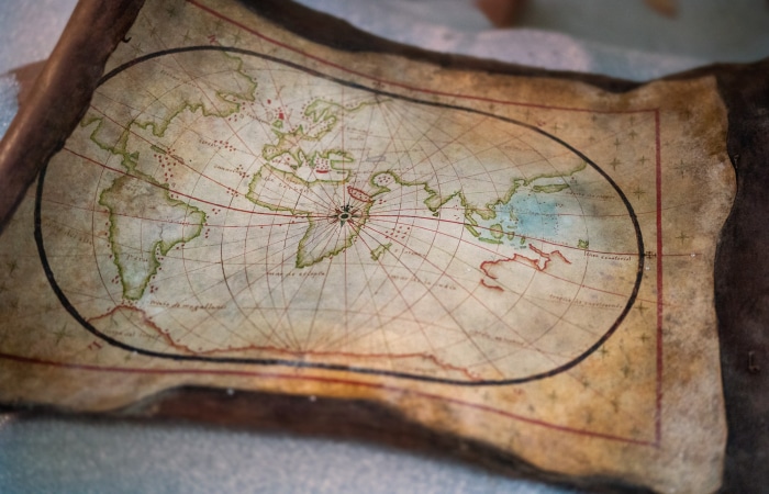 Old World Map Scroll