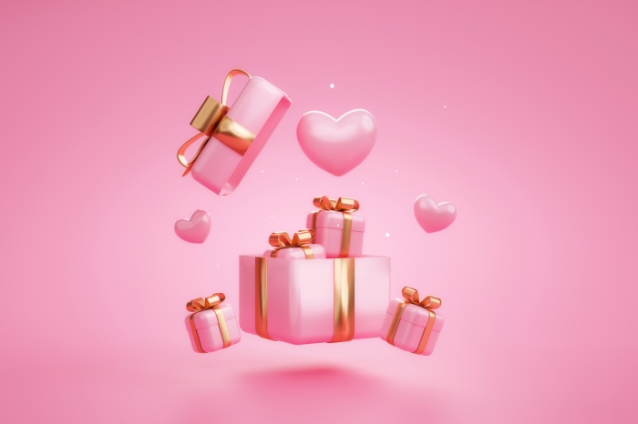 Pink Gifts and Hearts 4K