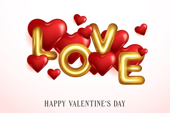 Happy Valentine's Day Love Hearts
