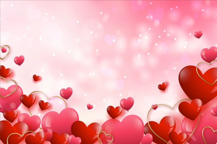 Romantic Valentine's Day Hearts Background