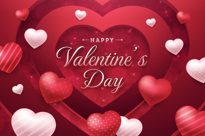 Happy Valentine's Day hearts