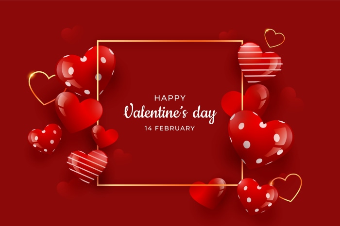 Happy Valentine's Day 14 February Hearts