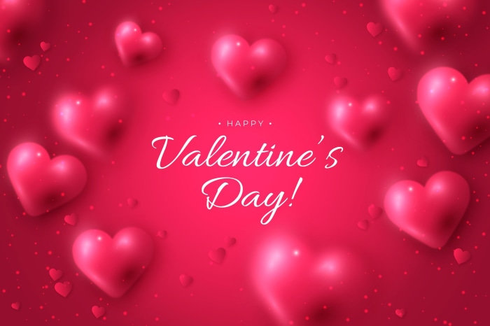 Happy Valentine's Day hearts background