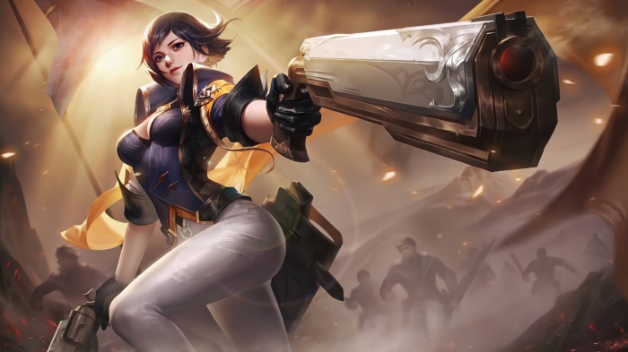 Woman warrior with pistol from Arena of Valor