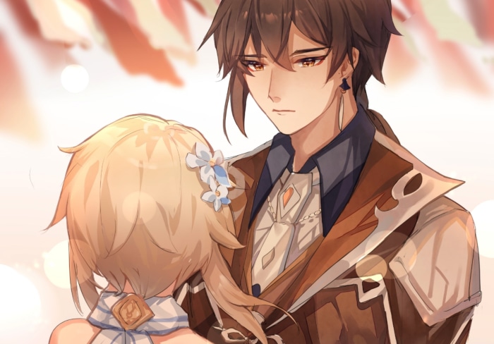 Zhongli and Lumine from Genshin Impact