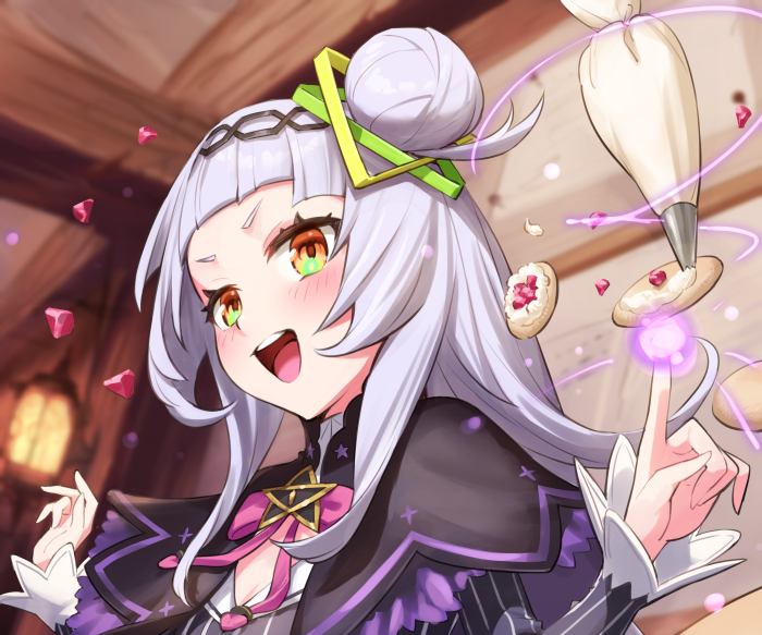 Murasaki Shion from Hololive baking cookies