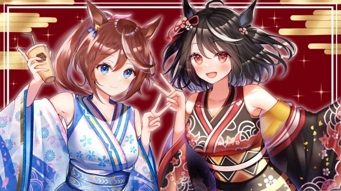 Kitasan Black and Tokai Teio from Uma Musume: Pretty Derby