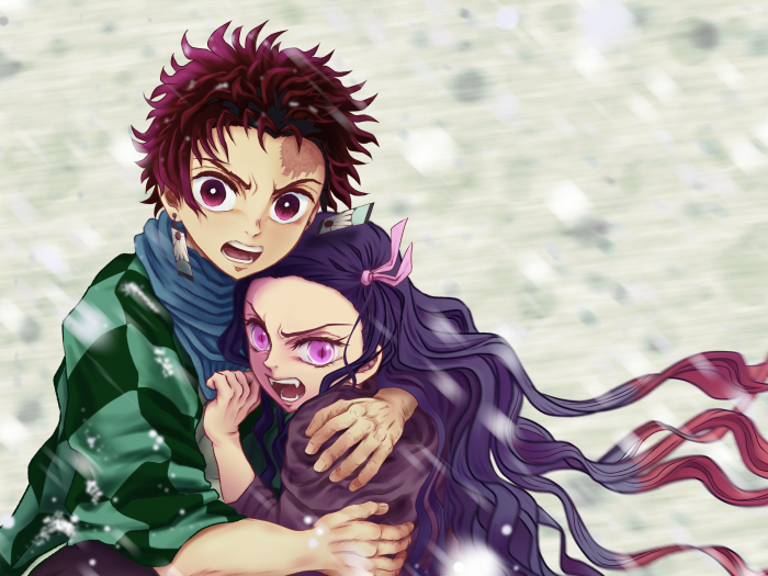 Tanjiro and Nezuko from Demon Slayer: Kimetsu No Yaiba