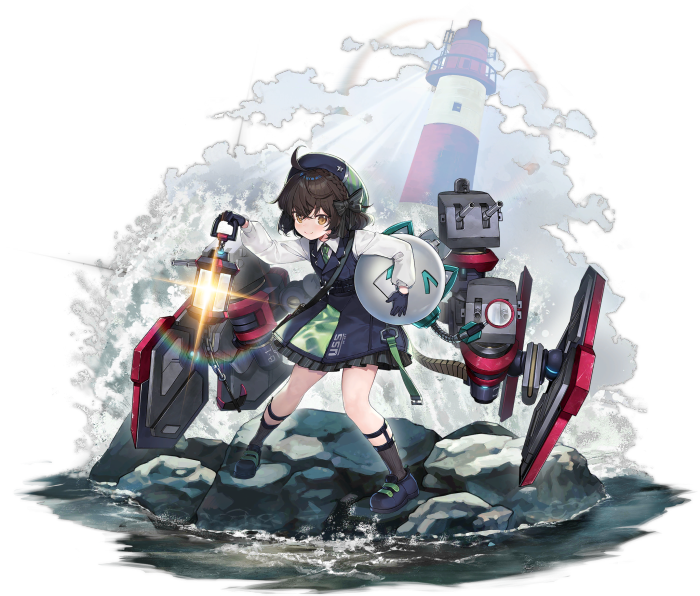 Bristol from Azur Lane with a lighthouse