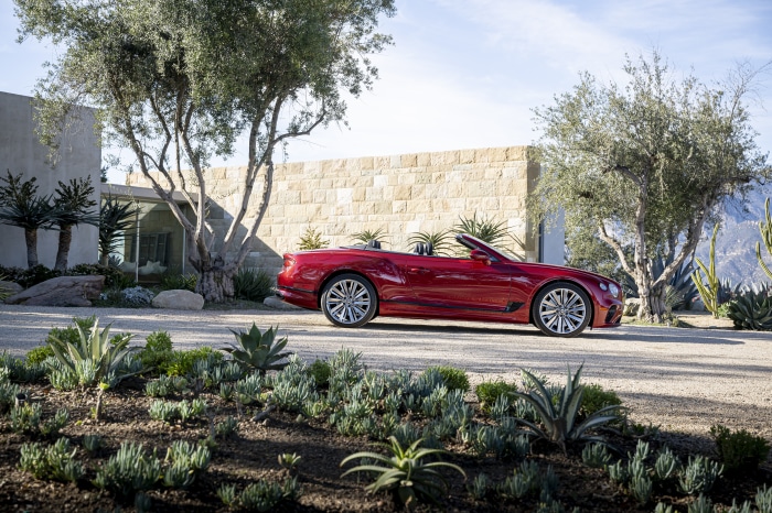 Red Bentley Continental GT Speed Convertible