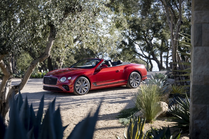 Red Bentley Continental GT Speed Convertible