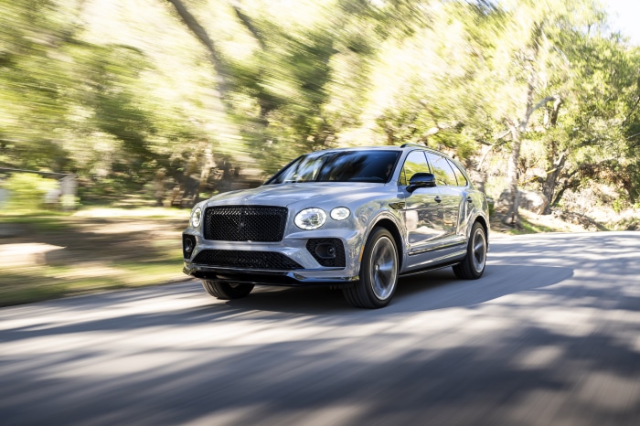 Bentley Bentayga S SUV driving on a road