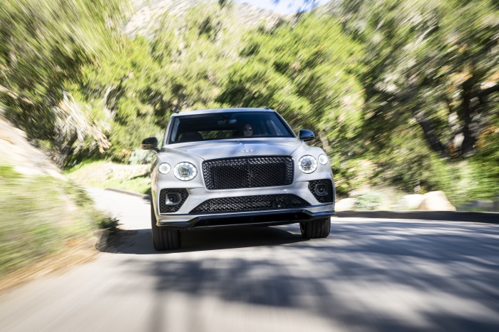 Bentley Bentayga S SUV driving on a road
