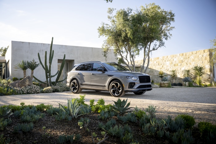 Bentley Bentayga S SUV in modern driveway