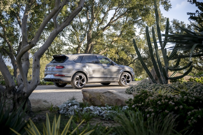 Bentley Bentayga S SUV in a garden setting