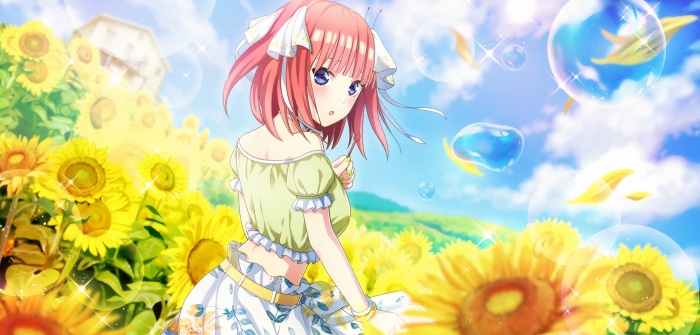 Nino Nakano from The Quintessential Quintuplets in Sunflower Field