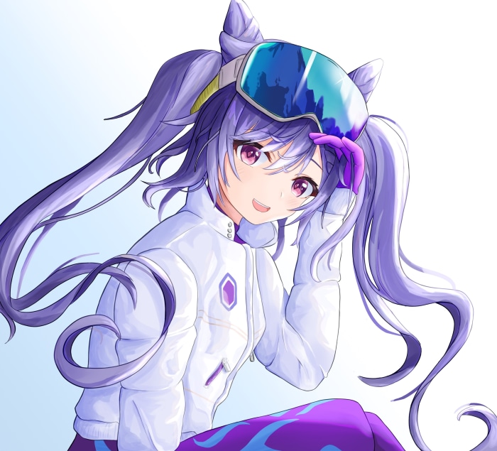 Keqing from Genshin Impact in winter attire
