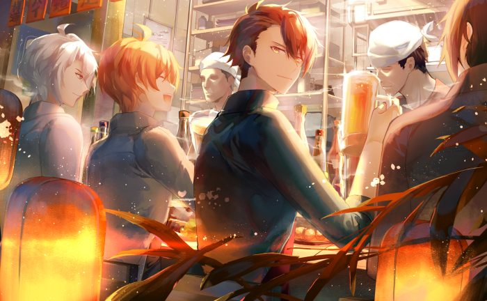 IDOLiSH7 characters at a bar