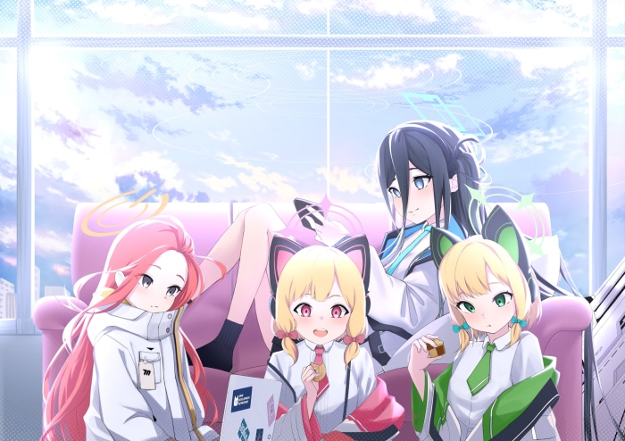 Saiba Momoi, Saiba Midori, Hanaoka Yuzu, Tendou Alice from Blue Archive 4K