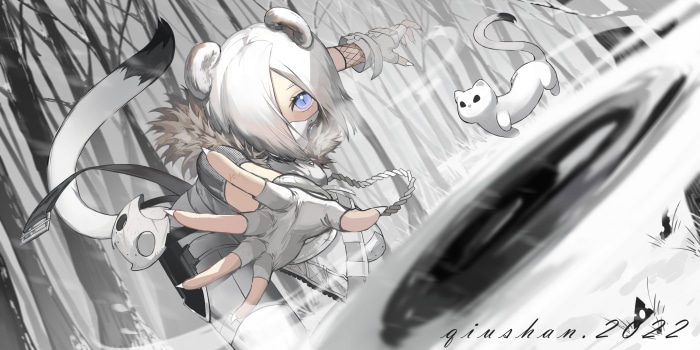 Shirayuki from Arknights with a companion