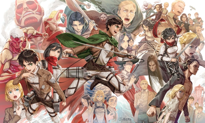 Attack on Titan Characters Illustration