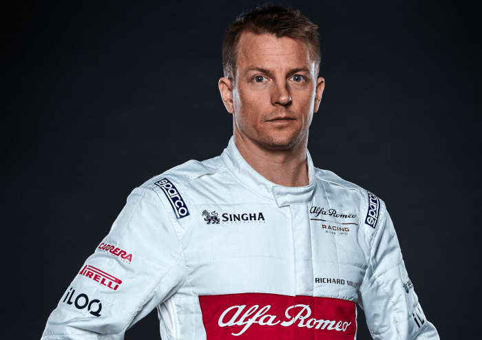 Kimi Räikkönen in Alfa Romeo racing suit