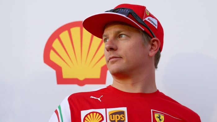 Kimi Räikkönen in Ferrari racing gear