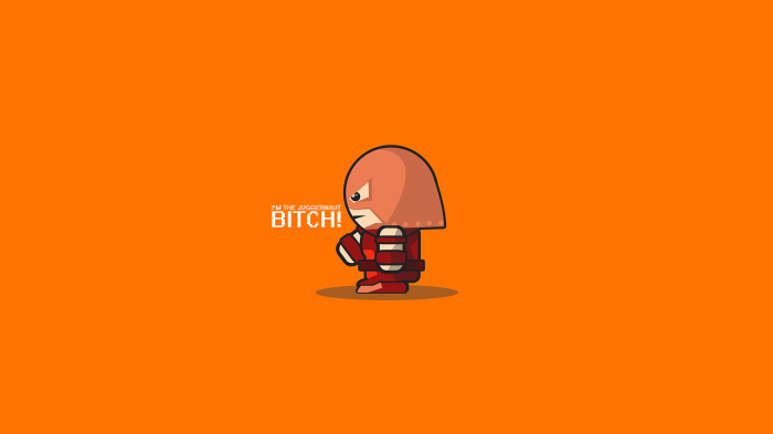 Juggernaut from Marvel Comics with text
