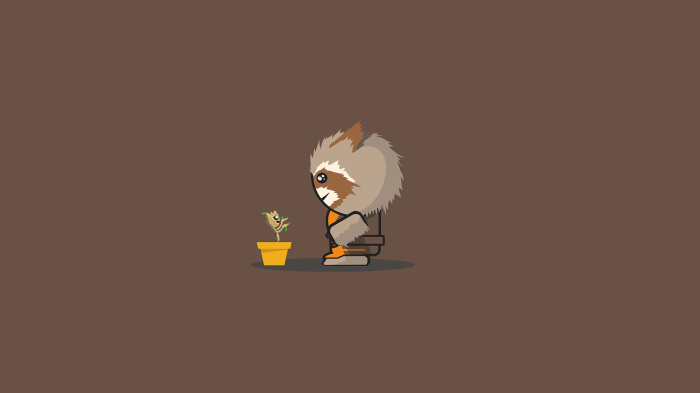 Rocket Raccoon and Groot from Guardians of the Galaxy