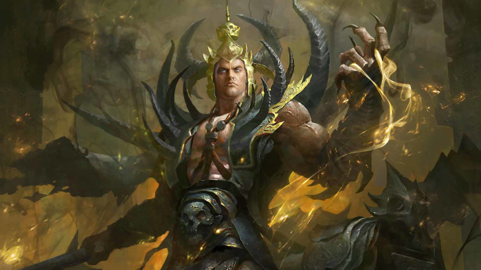 Dark Warrior with Horns and Crown