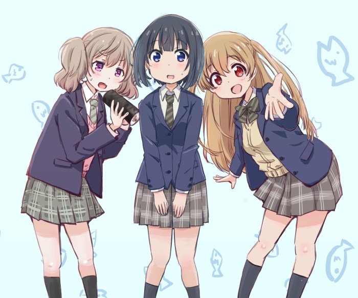 Koharu Minagi, Hiyori Minagi, and Koi Yoshinaga from Slow Loop