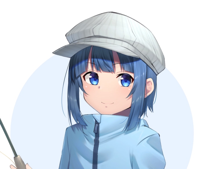 Hiyori Minagi wearing a cap and jacket