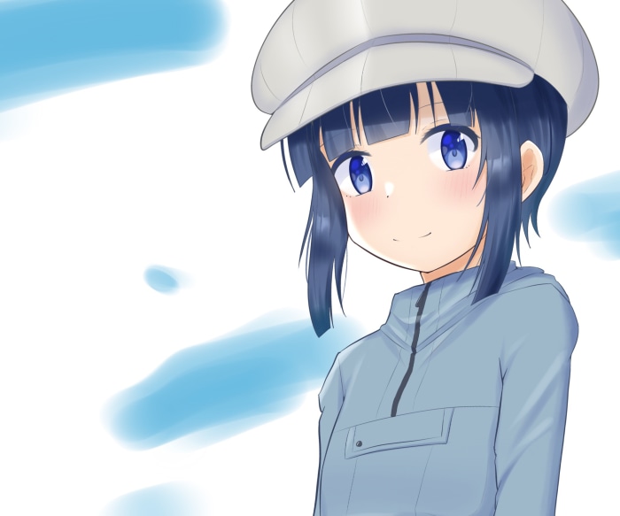 Hiyori Minagi wearing a cap and jacket