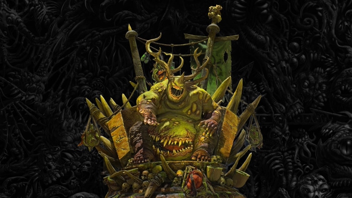 The Foetid Brewmaster on a throne
