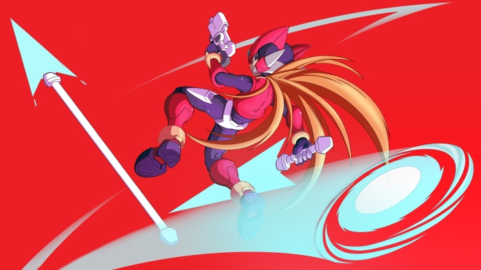 Zero from Mega Man X in action pose