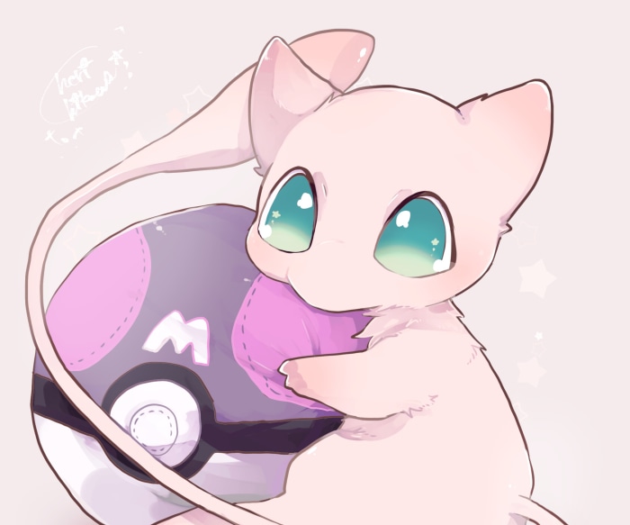 Mew from Pokémon with Master Ball