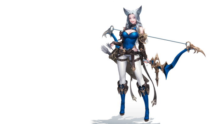 Archer girl with fox ears and bow from Uncharted Wars: Oceans&Empires