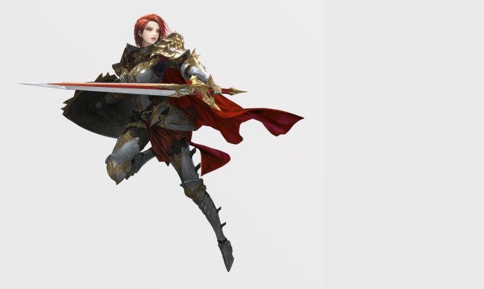 Knight with sword and shield