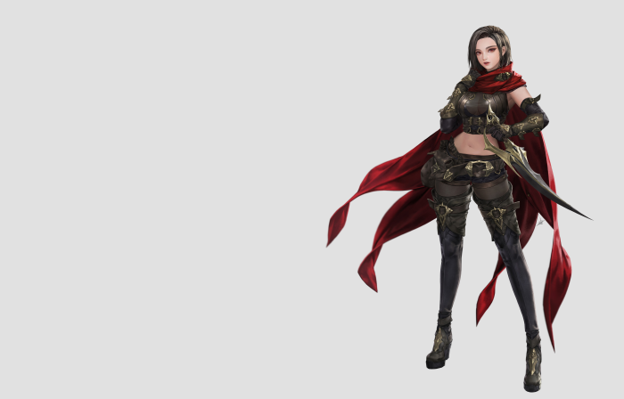 Woman in armor with red scarf from Uncharted Wars: Oceans&Empires HD