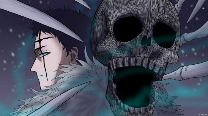 Zenon Zogratis from Black Clover with a skull