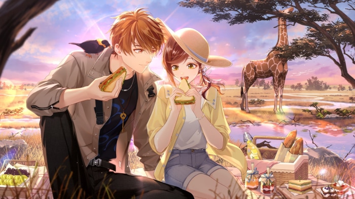 Minase Natsuhiko and Rosa from Tears of Themis on safari