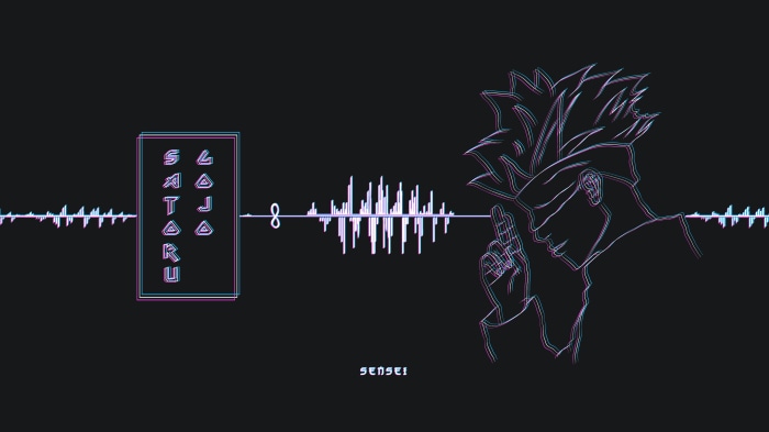 Satoru Gojo from Jujutsu Kaisen Glitch Art 4K