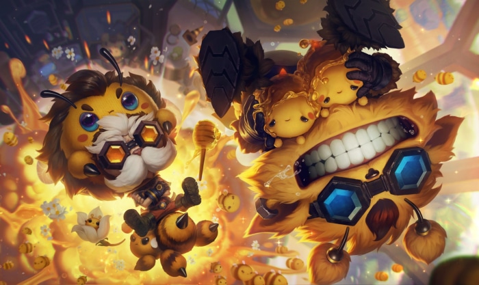 Bee Ziggs and Rumble from League of Legends