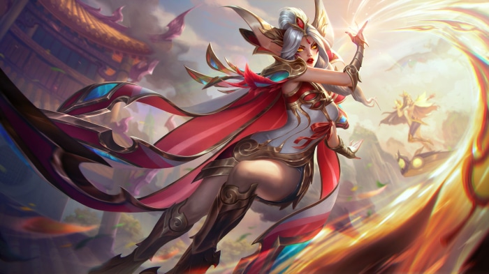 Brave Phoenix Xayah Prestige Edition from League of Legends
