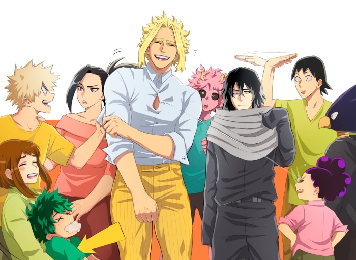 My Hero Academia characters group photo