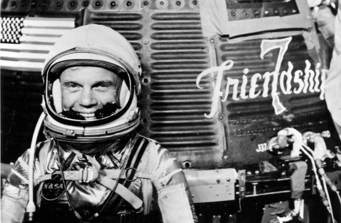 John Glenn in Friendship 7 spacecraft