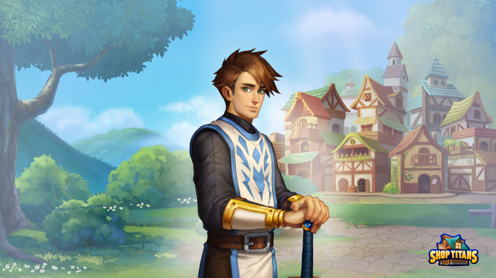 Young man with sword in Shop Titans
