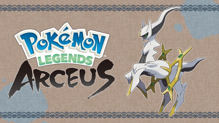 Pokémon Legends: Arceus game logo and character